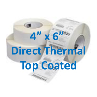 4 x 6 top coated direct thermal labels