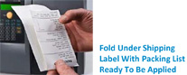 Fold Under Shipping Label Process